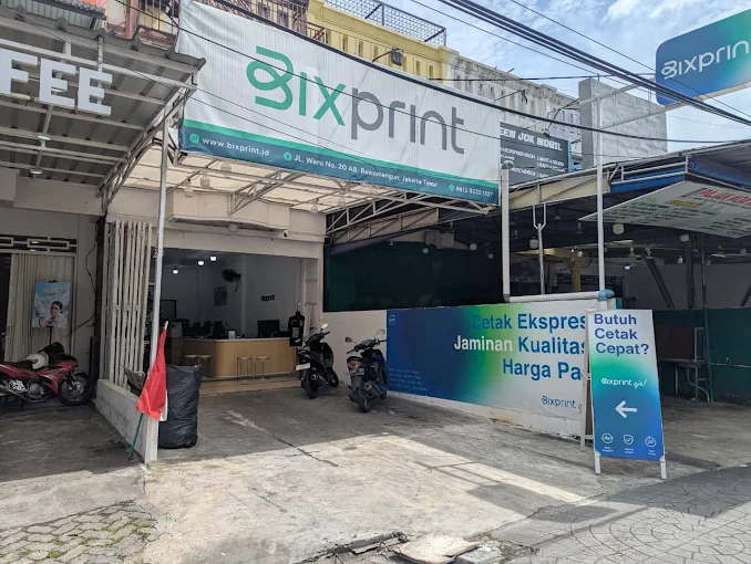 Toko dan workshop BIX PRINT di Rawamangun Jakarta Timur